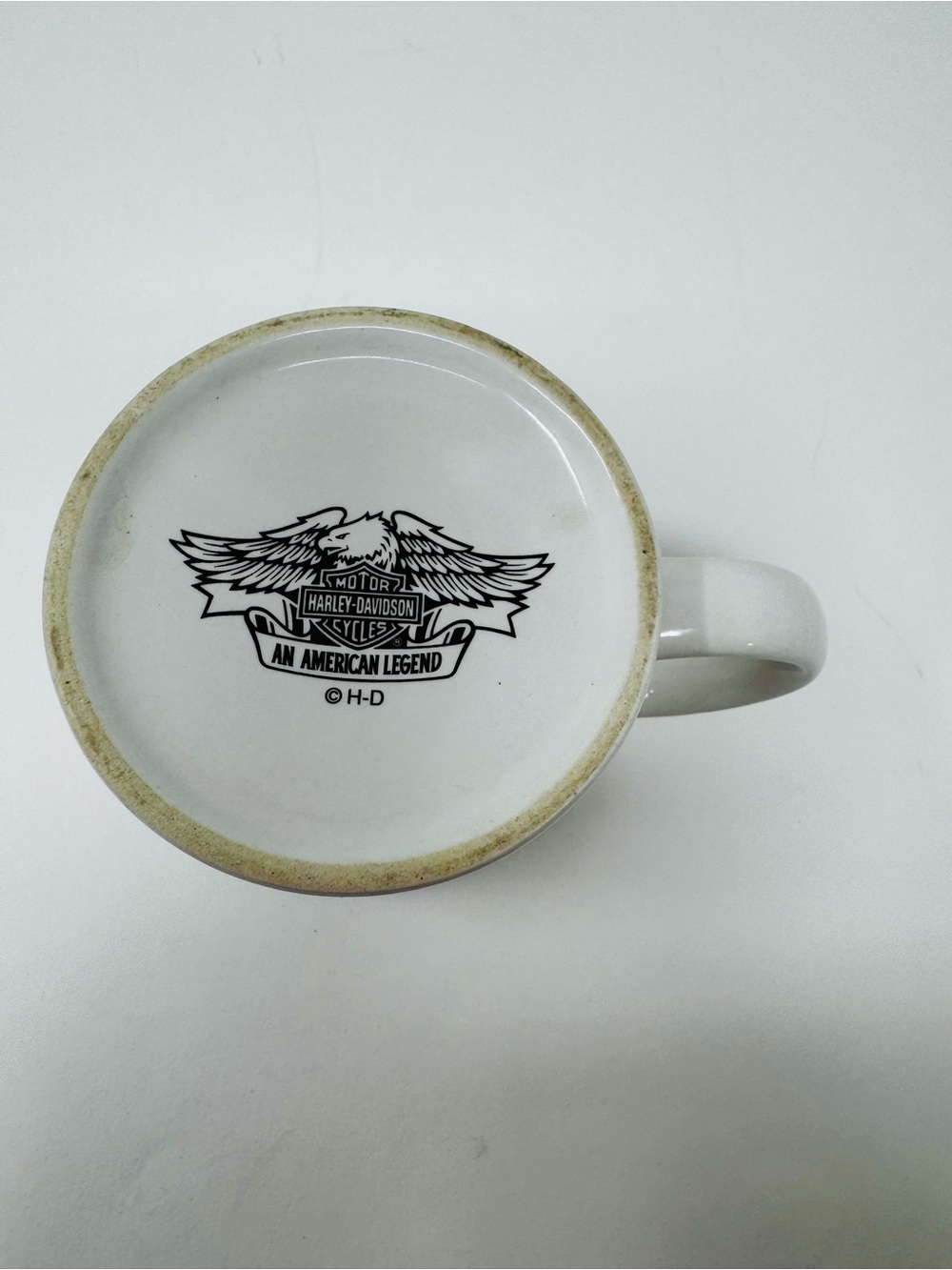 Vintage Harley-Davidson White & Black Eagle Flame Ceramic Coffee Mug - Picture 5 of 5